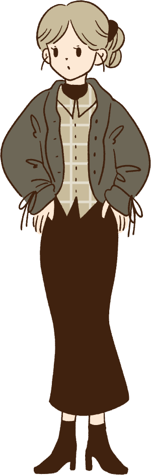 ベージュの服の叙女性