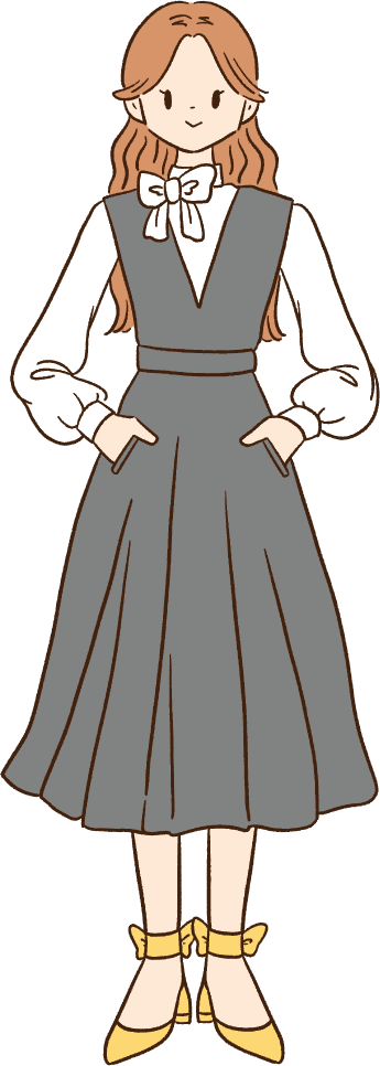 グレーの服の女性