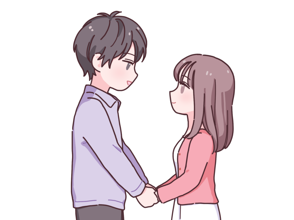手を繋いでいるカップル
