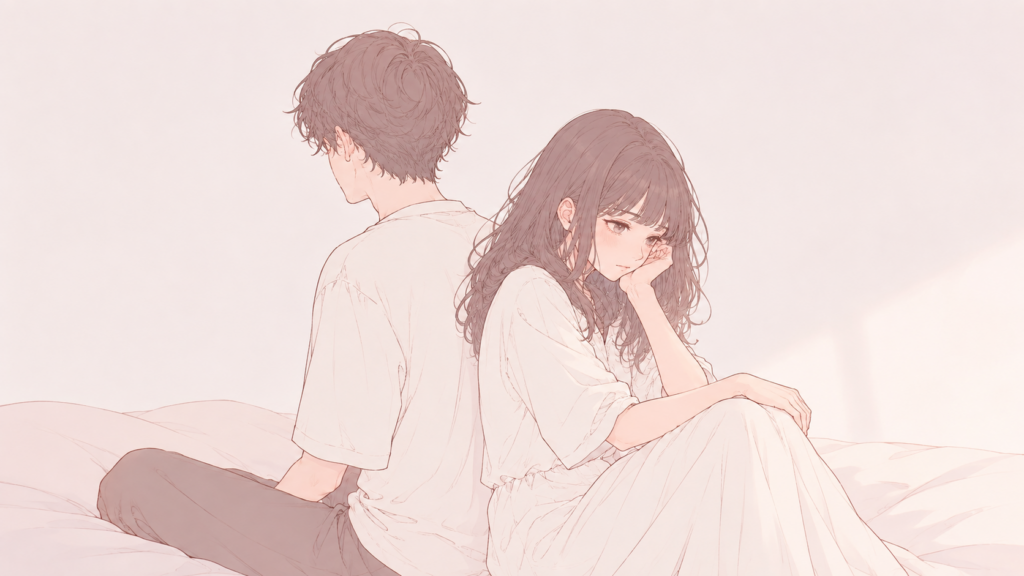 悩む女性と男性